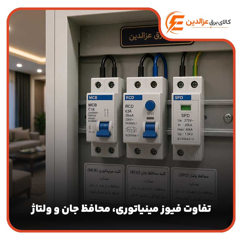 تفاوت فیوز مینیاتوری، محافظ جان و ولتاژ